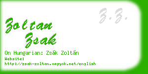 zoltan zsak business card