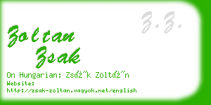 zoltan zsak business card